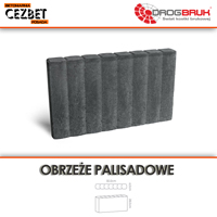 Kolorowy element dekoracyjny z betonu czyli obrzeże palisadowe drogbruk