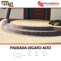 element dekoracyjny z betonu kolorowego - fotografia palisady legato alto drogbruk