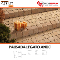 element dekoracyjny z betonu kolorowego - fotografia palisady legato antic drogbruk