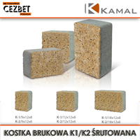 Śrutowana kostka brukowa Kamal K1 K2