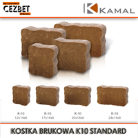 Standardowa kostka brukowa Kamal K10 w 8 kolorach