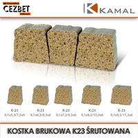 Kostka brukowa z betonu śrutowana Kamal model K23