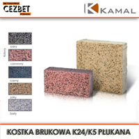 Kolory kostki brukowej płukanej Kamal K24 K5