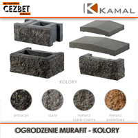 Kolory ogrodzenia modułowego murafit Kamal - Cezbet Posada