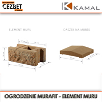 Mur ogrodzenia modułowego murafit Kamal - Cezbet Posada