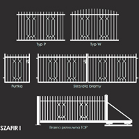 Elementy ogrodzenia SZAFIR I ze stali powlekanej firmy PlastMet