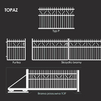 Elementy ogrodzenia TOPAZ ze stali powlekanej firmy PlastMet